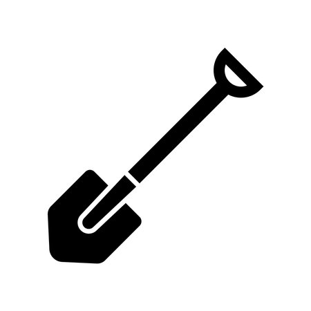 shovel icon vector design template in white backgroundのイラスト素材