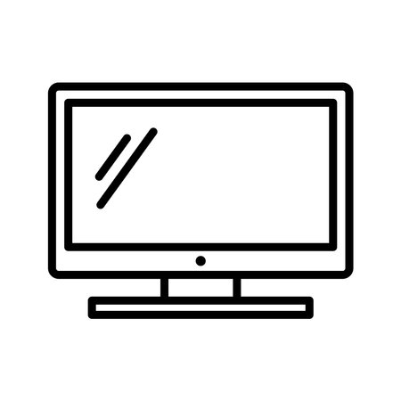 television icon vector design template in white backgroundのイラスト素材