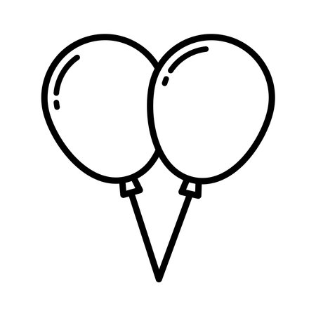 balloon icon vector design template in white backgroundのイラスト素材