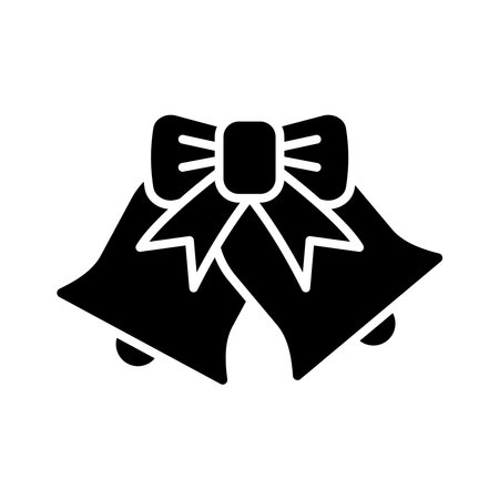 christmas bell icon vector design template in white backgroundのイラスト素材