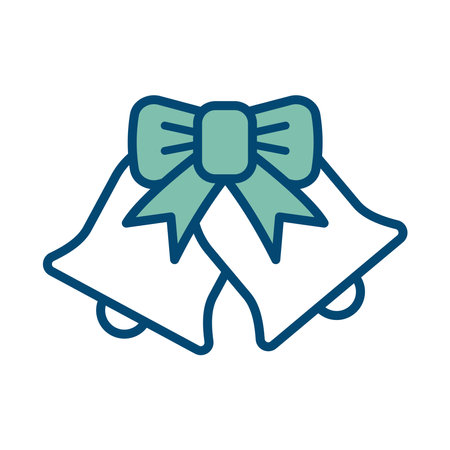 christmas bell icon vector design template in white backgroundのイラスト素材