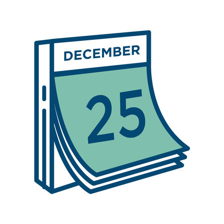 calendar 25 december icon vector design temp[lateのイラスト素材