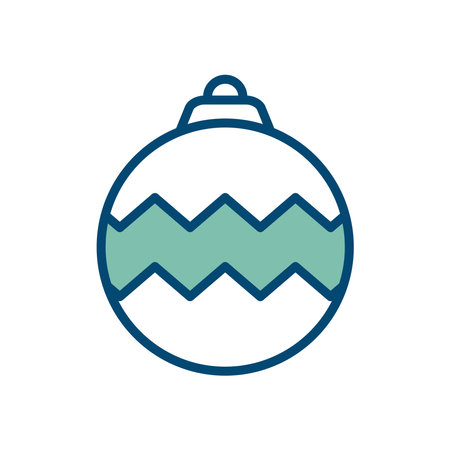 christmas ball - ornament icon vector design template in white backgroundのイラスト素材