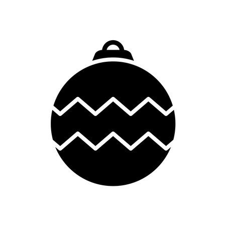 christmas ball - ornament icon vector design template in white backgroundのイラスト素材