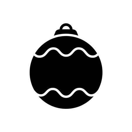 christmas ball - ornament icon vector design template in white backgroundのイラスト素材