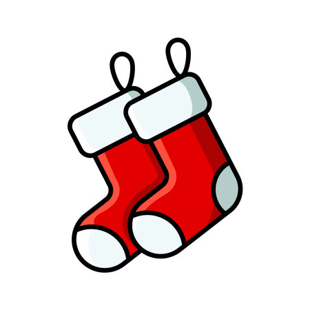 christmas shocks icon vector design template in white backgroundのイラスト素材