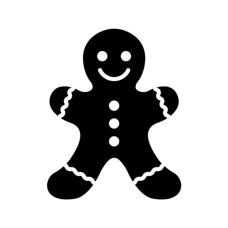 gingerbread icon vector design template in white backgroundのイラスト素材