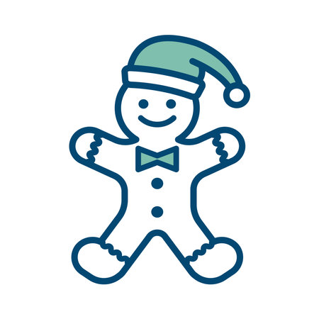 gingerbread icon vector design template in white backgroundのイラスト素材