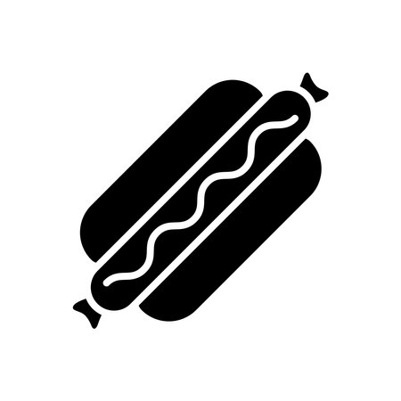 hot dog icon vector design template in white backgroundのイラスト素材