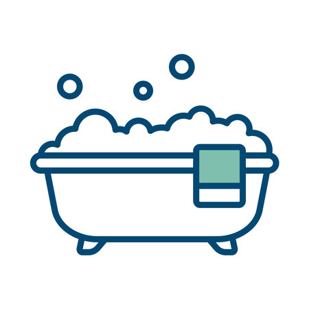 bathtub icon vector design template in white backgroundのイラスト素材