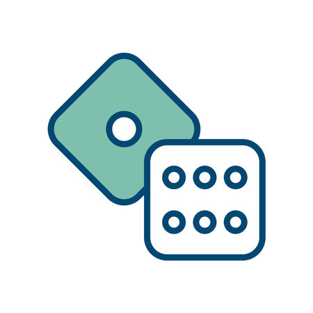 dice icon vector design template in white backgroundのイラスト素材