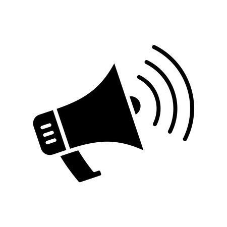 megaphone icon vector design template in white backgroundのイラスト素材