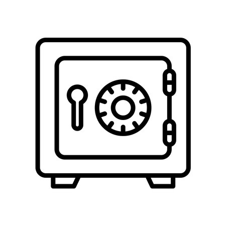safe icon vector design template in white backgroundのイラスト素材