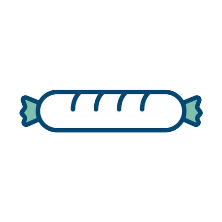 sausage icon vector design template in white backgroundのイラスト素材