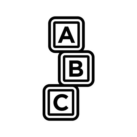 abc cubes icon vector design template in white backgroundのイラスト素材