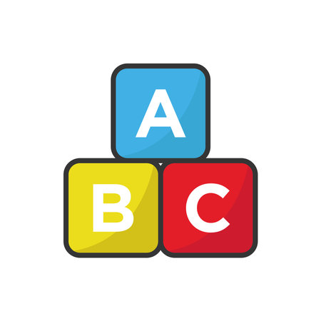 abc cubes icon vector design template in white backgroundのイラスト素材