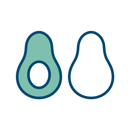 avocado - fruit icon vector design template in white backgroundのイラスト素材