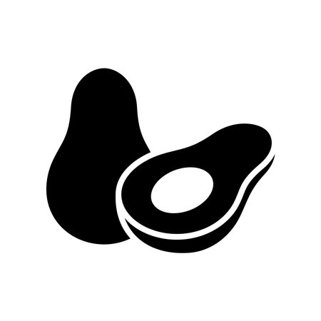 avocado - fruit icon vector design template in white backgroundのイラスト素材