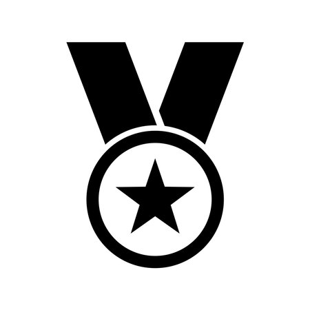 award - medal icon vector design template in white backgroundのイラスト素材