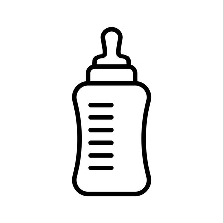 baby bottle icon vector design template in white backgroundの写真素材