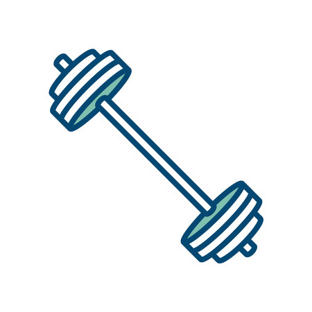 barbell icon vector design template in white backgroundのイラスト素材