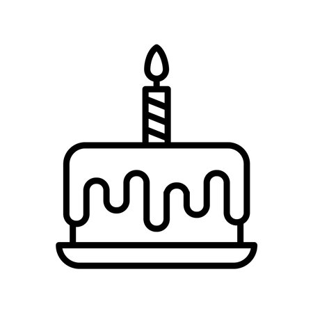 birthday cake icon vector design template in white background