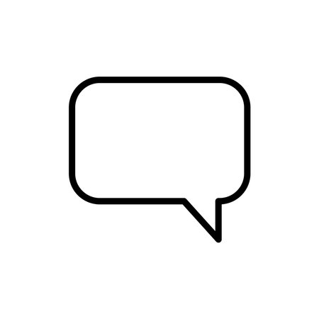 bubble speech icon vector design template in white backgroundのイラスト素材