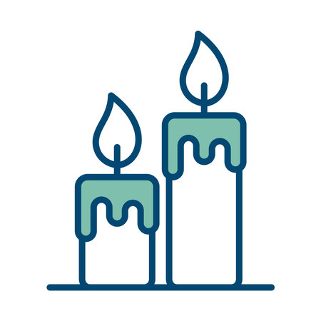 candle icon vector design template in white backgroundのイラスト素材