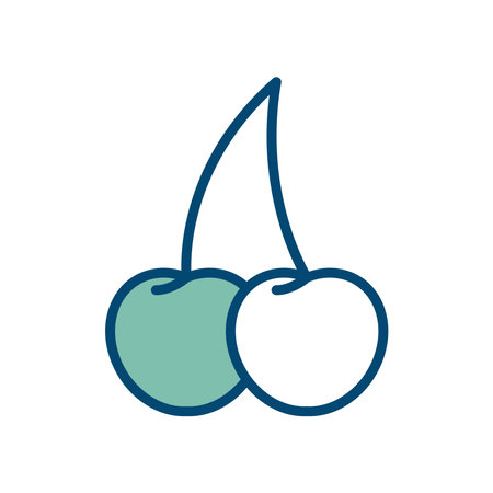 cherry fruit icon vector design template in white backgroundのイラスト素材