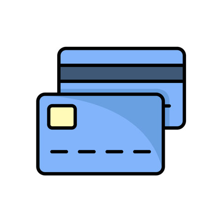credit card icon vector design template in white backgroundのイラスト素材