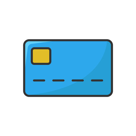credit card icon vector design template in white backgroundのイラスト素材