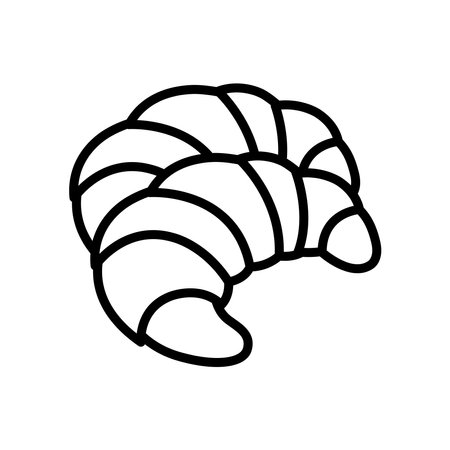 croissant icon vector design template in white backgroundのイラスト素材