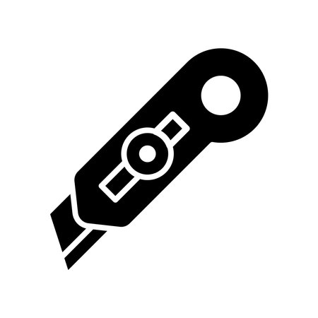 cutter knife icon vector design template in white backgroundのイラスト素材