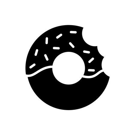 donut icon vector design template in white backgroundのイラスト素材