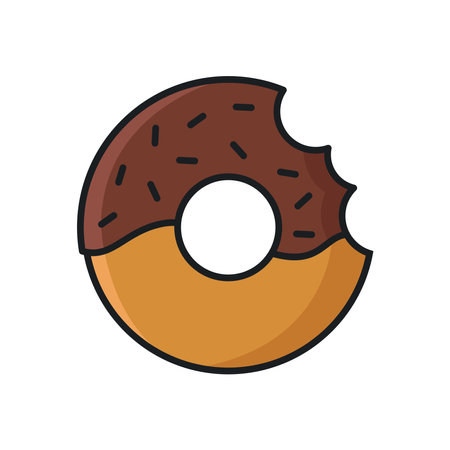 donut icon vector design template in white backgroundのイラスト素材