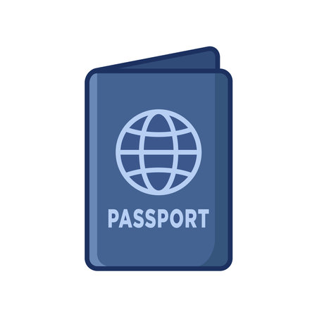 passport icon vector design template in white backgroundのイラスト素材