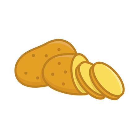 potato icon vector design template in white backgroundのイラスト素材