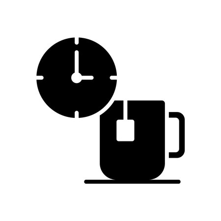 tea time icon vector design template in white backgroundのイラスト素材