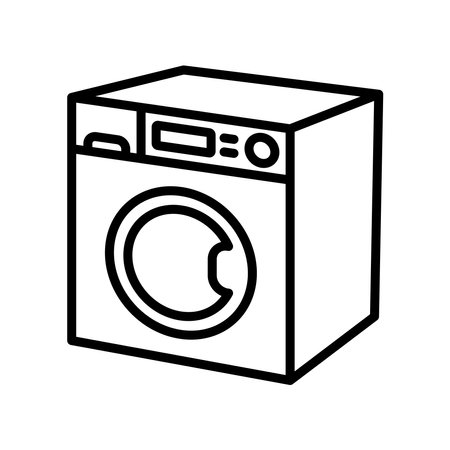 washing machine icon vector design template in white backgroundのイラスト素材