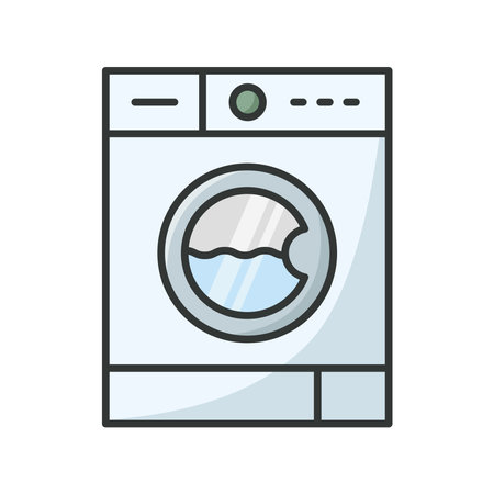washing machine icon vector design template in white backgroundのイラスト素材