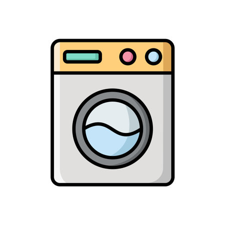 washing machine icon vector design template in white backgroundのイラスト素材