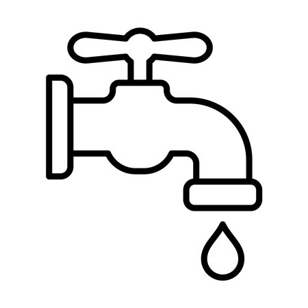 water tap icon vector design template in white backgroundのイラスト素材