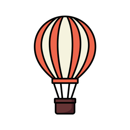 air balloon icon vector design template in white backgroundのイラスト素材