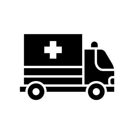 ambulance icon vector design template in white backgroundのイラスト素材