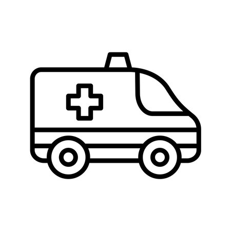 ambulance icon vector design template in white backgroundのイラスト素材