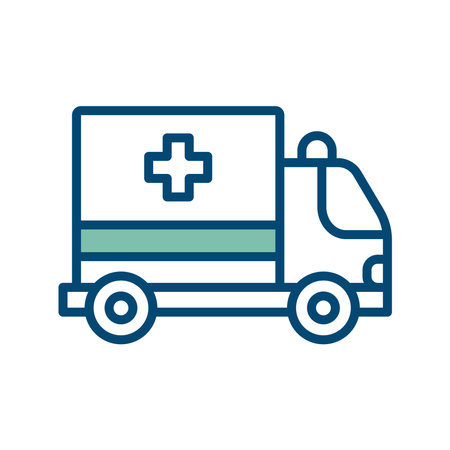 ambulance icon vector design template in white backgroundのイラスト素材