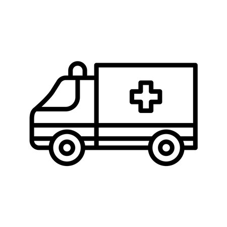 ambulance icon vector design template in white backgroundのイラスト素材