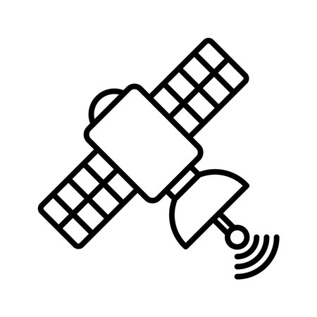 satellite icon vector design template in white backgroundのイラスト素材