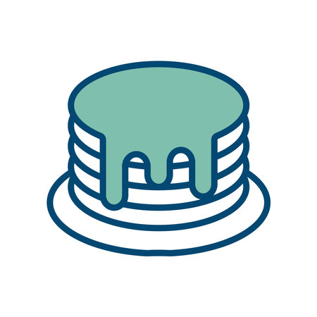 pancake icon vector design template in white backgroundのイラスト素材