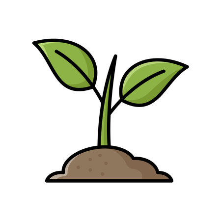 sprout icon vector design template in white backgroundのイラスト素材